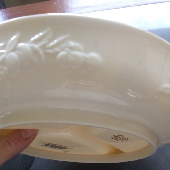 Lenox FRUITS OF LIFE Round Divided Serving Dish candy nuts jellybeans USA - Picture 11 of 16